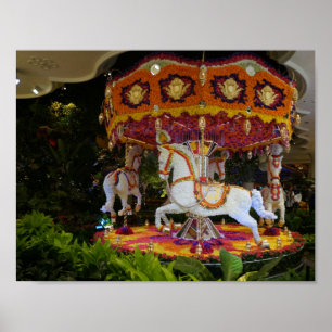 Blommigt Carousel Wynn Las Vegas Poster