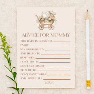 Blommigt Carriage Adapter Baby Shower Game Activit