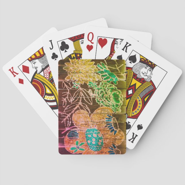 blommigt casinokort (Baksidan)