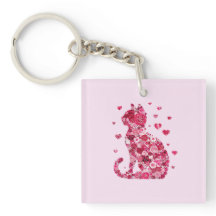 Blommigt Cat Silhouette Art