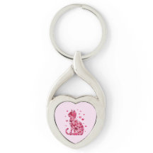 Blommigt Cat Silhouette Art