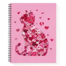 Blommigt Cat Silhouette ArtFaux Wrapped Canvas Skr