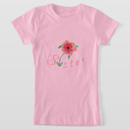 Blommigt centrerad t shirt