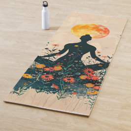 Blommigt Chakra Illustration Yoga Mat