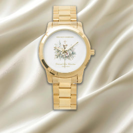 Blommigt Chalace First Communion för henne Armbandsur