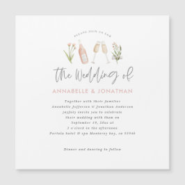 blommigt Champagne, modernt skript