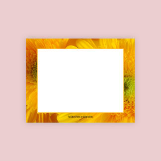 Blommigt Cheerful Gult Gerbera Anteckningsblock