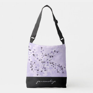 Blommigt Cherry Blommar Lila Personalize Axelväska