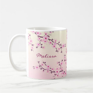 Blommigt Cherry Blommar Monogram Kaffemugg