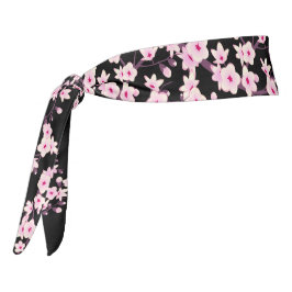 Blommigt Cherry Blommar Rosa Black