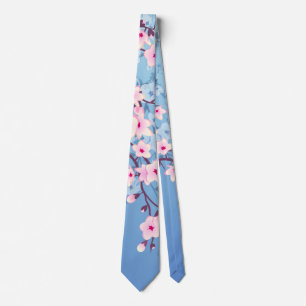 Blommigt Cherry Blommars Blue Rosa Slips