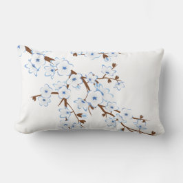 Blommigt Cherry Blommars Blue White Lumbarkudde