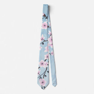 Blommigt Cherry Blommars Dusky Rosa Blek Blue Slips