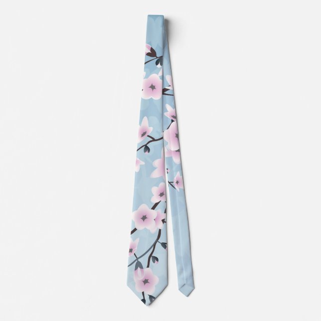 Blommigt Cherry Blommars Dusky Rosa Blek Blue Slips (Framsida)