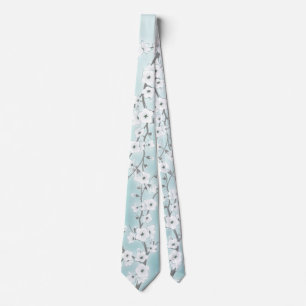 Blommigt Cherry Blommars Mint White Slips