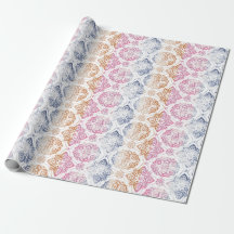 Blommigt Chic Boho Watercolor Rosa and Blue