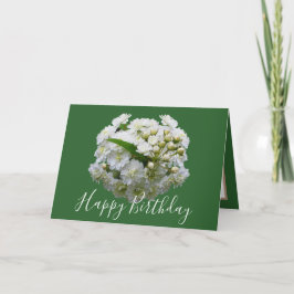 Blommigt Chic Bouquet White Spirea Blommigt Birthd Kort