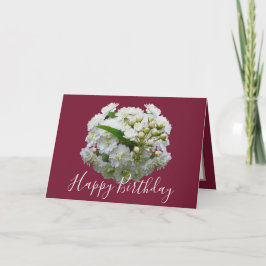 Blommigt Chic Bouquet White Spirea Blommigt Birthd Kort