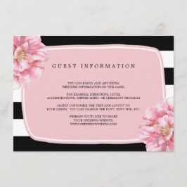Blommigt Chic Bröllop Infoga kort/Rosa Tilläggskort