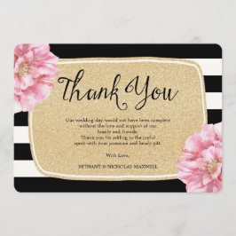 Blommigt Chic Foto - tack vare ditt kort/champagne Kort