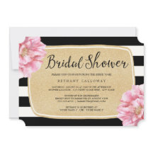 Blommigt Chic Inbjudningskort för möhippan / champ