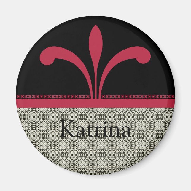 Blommigt Chic Magnet, Magenta Magnet (Framsidan)