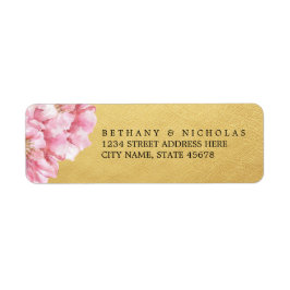 BLOMMIGT CHIC RETURETIKETTER / GULD RETURADRESS ETIKETT