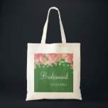 Blommigt chic Rustik land bridesmaid bröllop Tygkasse<br><div class="desc">Elegant Rustic land blommigt bröllop bridesmaid/maid of honor/blommflicka tote bag med blommor av  rosa och en snurrande ljus på bakgrunden av barrträ från grönt och med anpassningsbar. Perfekt för vår sommarblommor,  rustik land trädgårdsbröllop firande.</div>