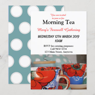 Blommigt China Kopp morgon eftermiddag Tea Anpassa Inbjudningar