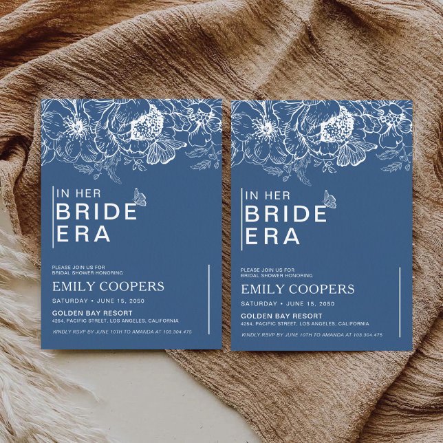 Blommigt Chinoiserie Inbjudningskort för möhippan (Skapare uppladdad)