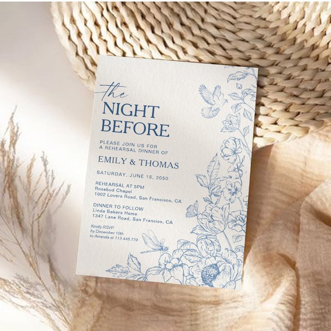 Blommigt Chinoiserie natten före inbjudan (Skapare uppladdad)