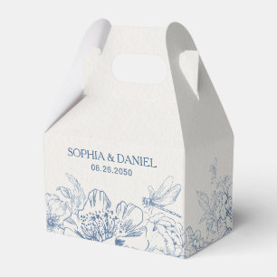 Blommigt Chinoiserie Wedding Favor Boxes Presentaskar