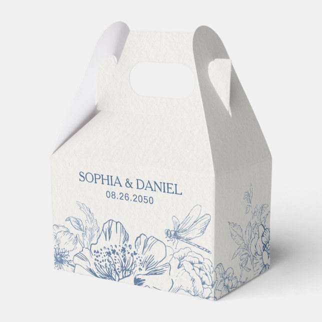Blommigt Chinoiserie Wedding Favor Boxes Presentaskar (Framsidan Sidan)