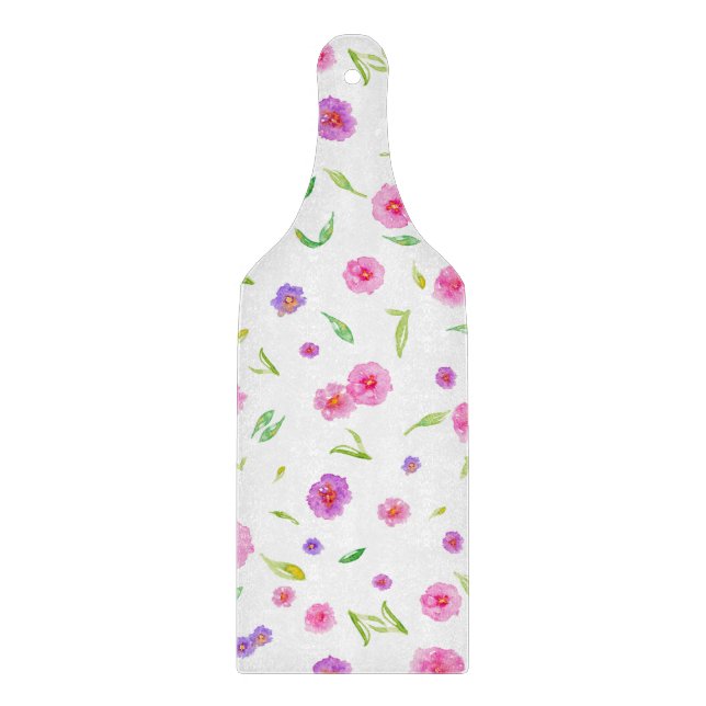 Blommigt Chopping Board - Newlyged Gift (Framsidan)
