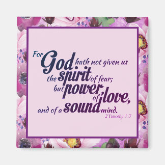 Blommigt Christian Bible Scripture Faith Quote Magnet