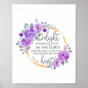 Blommigt Christian Delight själv i Lord Bibl Poster
