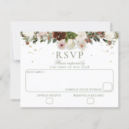 Blommigt Chuppah Canopy Bröllop OSA Kort