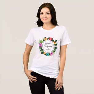 Blommigt Circle Design Kvinnors T-Shirts