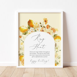 Blommigt Citon ring jagar möhippa Poster