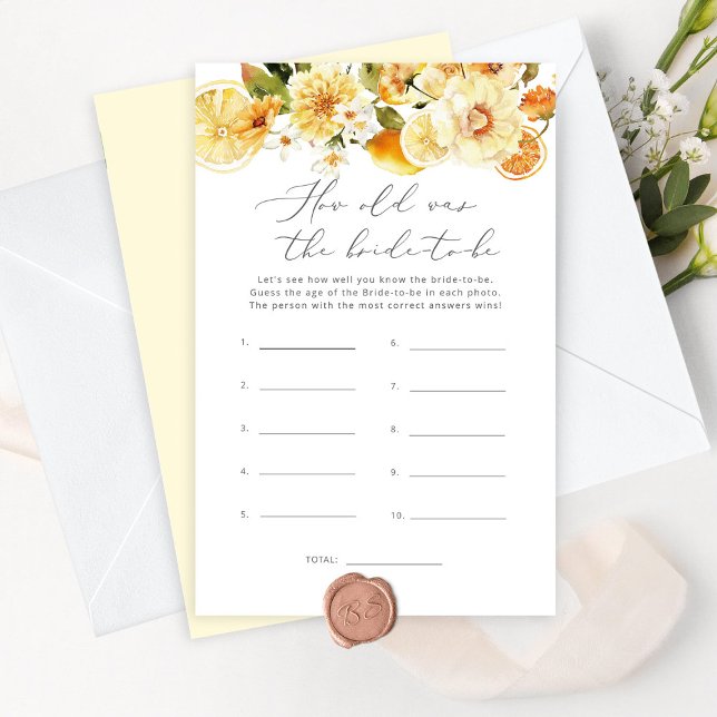 Blommigt citrus Hur gammal var bruden? (Skapare uppladdad)