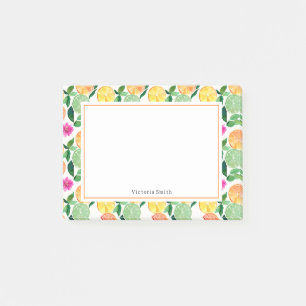 Blommigt Citrus Orange Lemon Lime Grapefruit Post-it Block