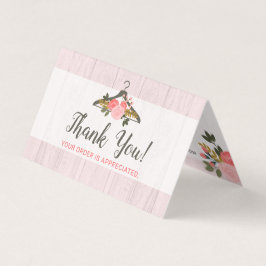 Blommigt Clothes Hanger Closet Boutique Tack Kort