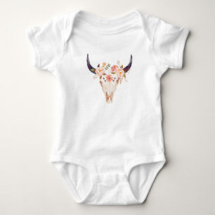 Blommigt cobuskskalle blomma krona t-shirt