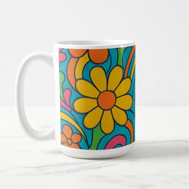 " BLOMMIGT COFFEE MUGG" KAFFEMUGG (Vänster)