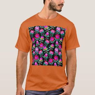 Blommigt Colorful Mönster T Shirt