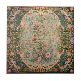 Blommigt Colorful Oriental Carpet Kakelplatta