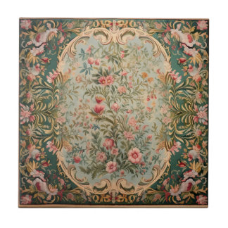 Blommigt Colorful Oriental Carpet Kakelplatta