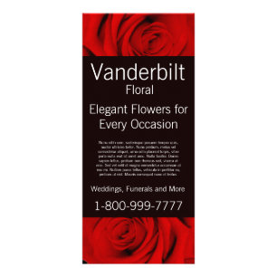 Blommigt Company FloristrRed Ro Rack Card Reklamkort