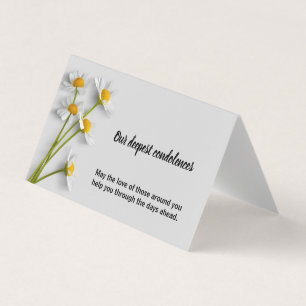 Blommigt Condolence Symphathy Card Kort