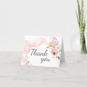 Blommigt Coquette Baby i Bloom Baby Shower Tack Kort